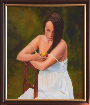 Painting titled "Eva" by Silvia Habán, Original Artwork, Oil