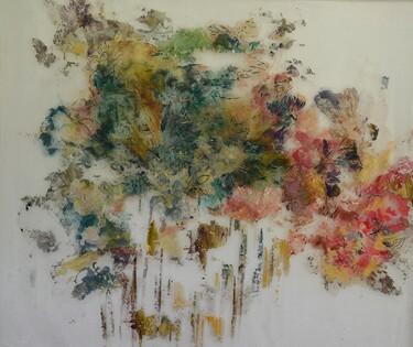 Pintura intitulada "Dawn Forest" por Silvia Hoffmann, Obras de arte originais, Acrílico