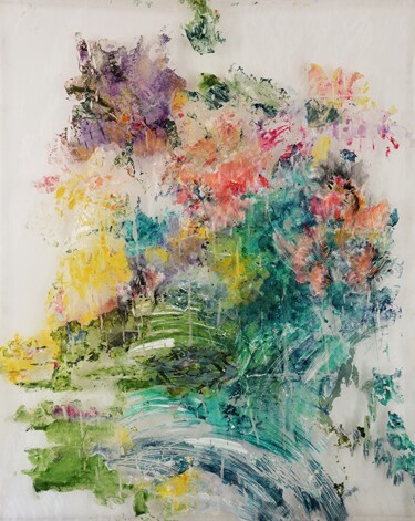 Painting titled "Entre la hierba" by Silvia Hoffmann, Original Artwork, Acrylic