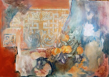 Pintura titulada "frutos" por Silvia Hoffmann, Obra de arte original, Oleo