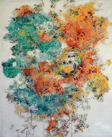 Painting titled "Among the Foliage I" by Silvia Hoffmann, Original Artwork, Acrylic