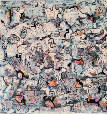 Картина под названием "La décision" - Silvia Inés Larrañaga, Подлинное произведение искусства, Акрил Установлен на Деревянна…