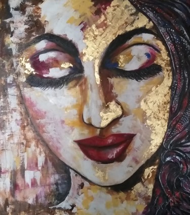 Painting titled "Mulher" by Silvia Kupfer, Original Artwork, Acrylic