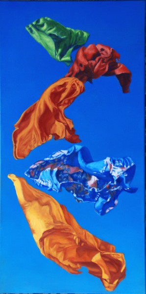 Peinture intitulée "Caduta libera 2.jpg" par Silvia Rea, Œuvre d'art originale, Autre