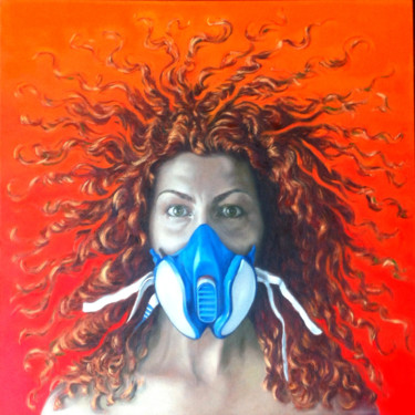 Painting titled "Respiro-(la-terra-d…" by Silvia Rea, Original Artwork, Oil