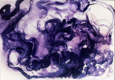 Painting titled "Purple Rain" by Silvia Ruiz-Poveda, Original Artwork, Acrylic