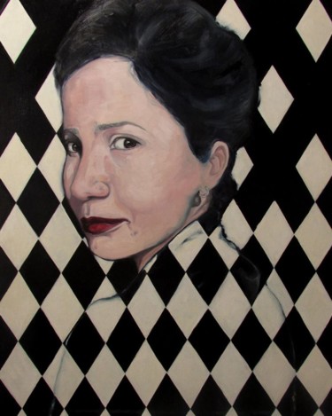 Malerei mit dem Titel "Kartlis Deda (Portr…" von Silvia Sarsano, Original-Kunstwerk, Öl