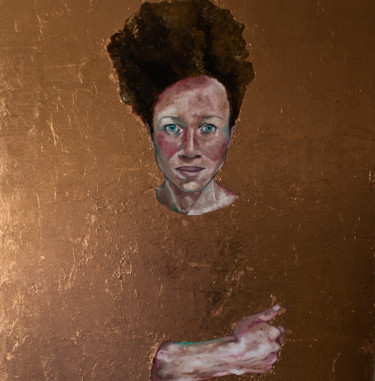 Pittura intitolato "al-kīmiyā  - Melanie" da Silvia Sarsano, Opera d'arte originale, Olio