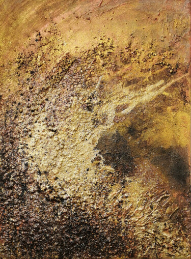 Painting titled "Goldener Tag" by Silvia Schuessler, Original Artwork, Acrylic