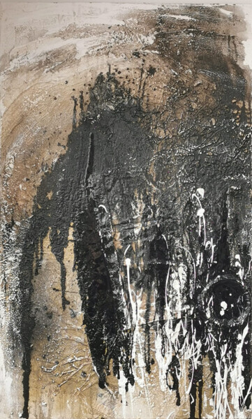 Peinture intitulée "Black & White 2" par Silvia Schuessler, Œuvre d'art originale, Acrylique