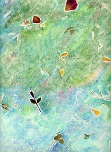 Zeichnungen mit dem Titel "acque salmastre par…" von Silvia Benfenati, Original-Kunstwerk, Conté-Buntstifte Auf Karton monti…