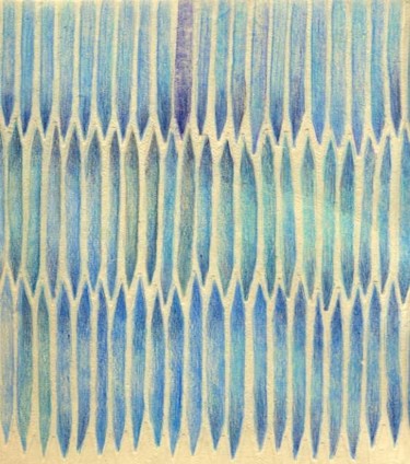 Peinture intitulée "gotico blu particol…" par Silvia Benfenati, Œuvre d'art originale