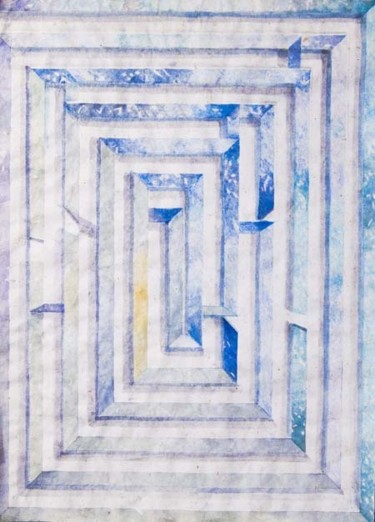 Ζωγραφική με τίτλο "labirinto" από Silvia Benfenati, Αυθεντικά έργα τέχνης, Άλλος