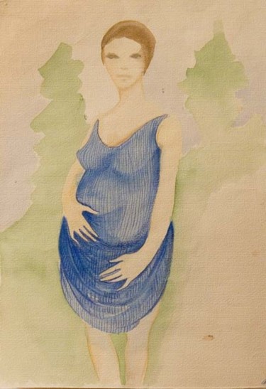 Disegno intitolato "mamma" da Silvia Benfenati, Opera d'arte originale, Altro