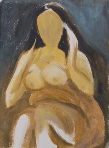 Painting titled "marta" by Silvia Benfenati, Original Artwork, Oil