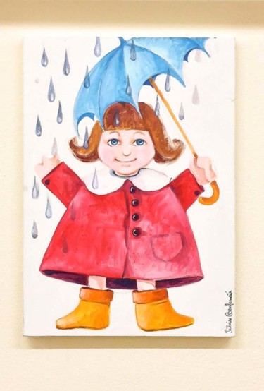 Pintura titulada "pioggia" por Silvia Benfenati, Obra de arte original, Otro