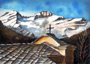 Painting titled "La Signora delle ci…" by Silvia Cordero, Original Artwork, Watercolor