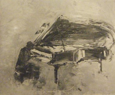 Painting titled "I am only a piano p…" by Silvia Leveroni Calvi, Original Artwork