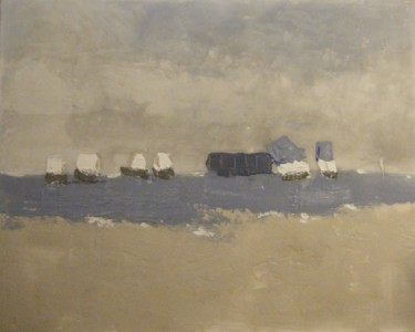 Painting titled "petits bateaux" by Silvia Leveroni Calvi, Original Artwork
