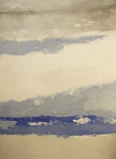 Painting titled "ciel et mer" by Silvia Leveroni Calvi, Original Artwork