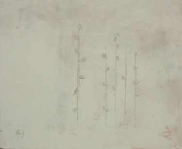 Painting titled "cinque-germogli-d-o…" by Silvia Leveroni Calvi, Original Artwork