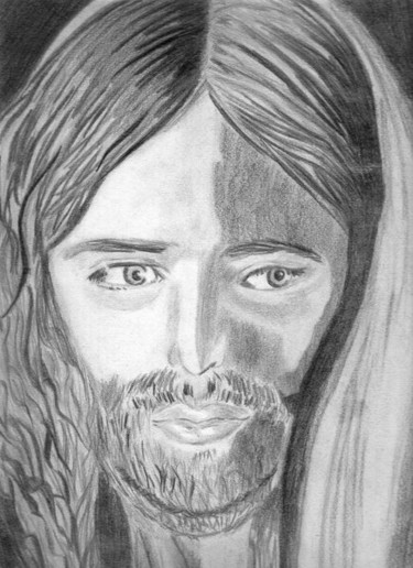 Drawing titled "Jesus" by Silviane Moon, Original Artwork