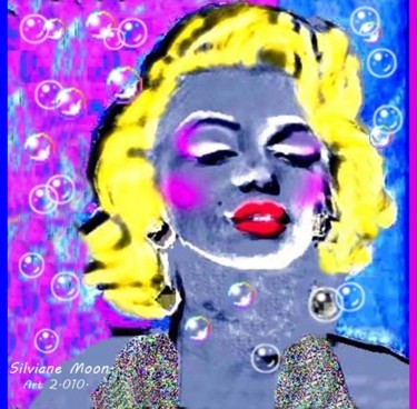 Grafika cyfrowa / sztuka generowana cyfrowo zatytułowany „Marilyn Monroe Bolh…” autorstwa Silviane Moon, Oryginalna praca, M…