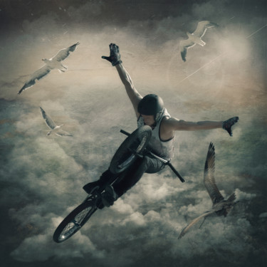 Digital Arts titled "Free to Fly" by Silvija Treice, Original Artwork, Photo Montage