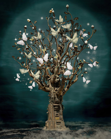 Digital Arts titled "Tree of Life" by Silvija Treice, Original Artwork, Photo Montage