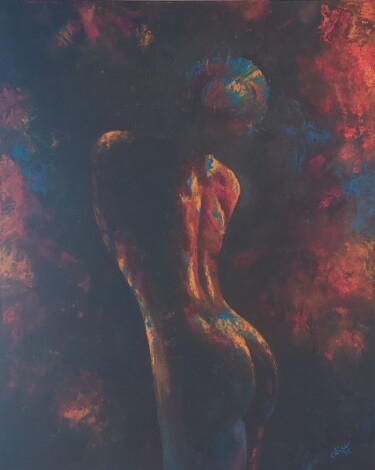 Painting titled "NOCTURNO" by Silvie Kořistková, Original Artwork, Acrylic