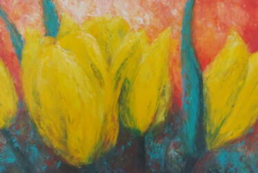 Painting titled "TULIPS" by Silvie Kořistková, Original Artwork, Acrylic