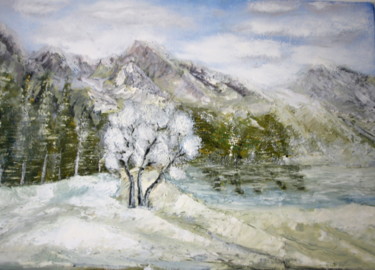 Peinture intitulée "hiver" par Silvino De Macedo, Œuvre d'art originale, Huile