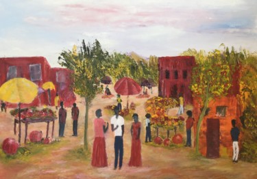 Pintura titulada "Mozambique" por Silvino De Macedo, Obra de arte original, Oleo