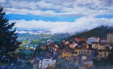 Painting titled "Abruzzo-Secinaro-Do…" by Silvio Ricci, Original Artwork, Oil