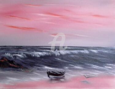 Painting titled "beaches-001af.jpg" by Sim Cynthia Adams, Original Artwork, Oil