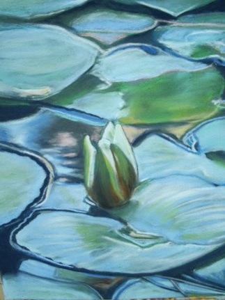 Painting titled "Lotus3" by Sim13, Original Artwork