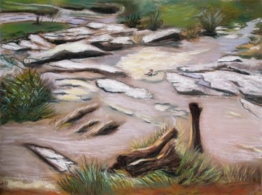 Painting titled "rivière alpine" by Sim13, Original Artwork
