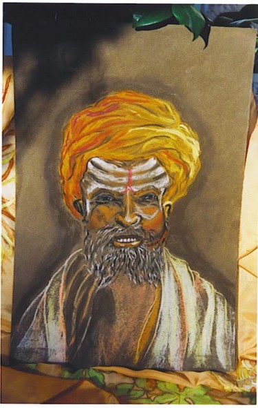 Painting titled "Hindou" by Sim13, Original Artwork