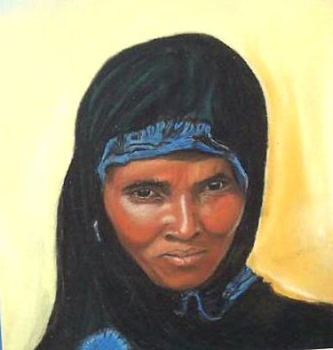 Peinture intitulée "Malienne" par Sim13, Œuvre d'art originale
