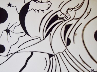 Dibujo titulada "Le sex-symbol" por Philippe Siméon, Obra de arte original, Tinta