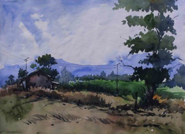 Painting titled "Landscape - SB066" by Sima Arts Gallery, Original Artwork