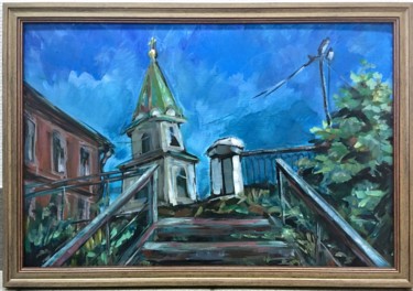 Malerei mit dem Titel "Рязанский Кремль" von Svetlana Kuzina (Skuz), Original-Kunstwerk, Acryl Auf Karton montiert