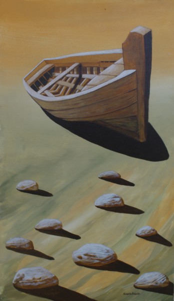 Pintura titulada "On the beach" por Sumeon Barias, Obra de arte original, Acrílico