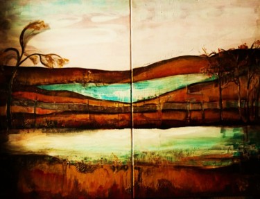 Malerei mit dem Titel "Gers" von Simone Kehrer, Original-Kunstwerk, Öl