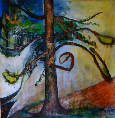 Malerei mit dem Titel "macic tree" von Simone Kehrer, Original-Kunstwerk, Öl