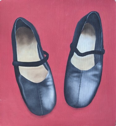 Painting titled "Chaussures" by Simon Algayon, Original Artwork, Oil