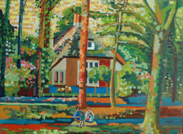 Painting titled "FORREST HOME ABSTRA…" by Simon Borst, Original Artwork