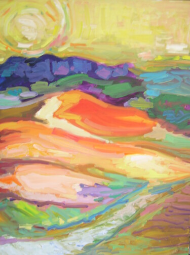 Schilderij getiteld "SUMMERDUNES ( NETHE…" door Simon Borst, Origineel Kunstwerk