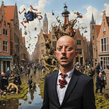 Digitale Kunst mit dem Titel "The chaotic mindset…" von Simon Dara, Original-Kunstwerk, KI-generiertes Bild