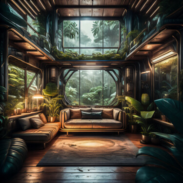 Digital Arts titled "At home in nature" by Simon Dara, Original Artwork, AI generated image